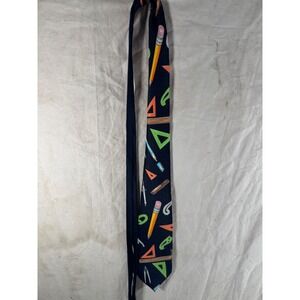 Designs by A. Rogers Mens Vintage 1997 Drafting Instrument School Teacher Tie